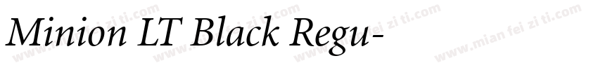 Minion LT Black Regu字体转换